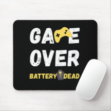 Game Over Batteriet Dött Roligt Gamer-design