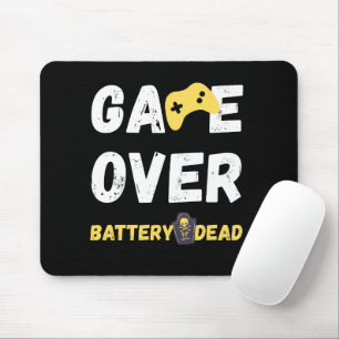 Game Over Batteriet Dött Roligt Gamer-design Musmatta