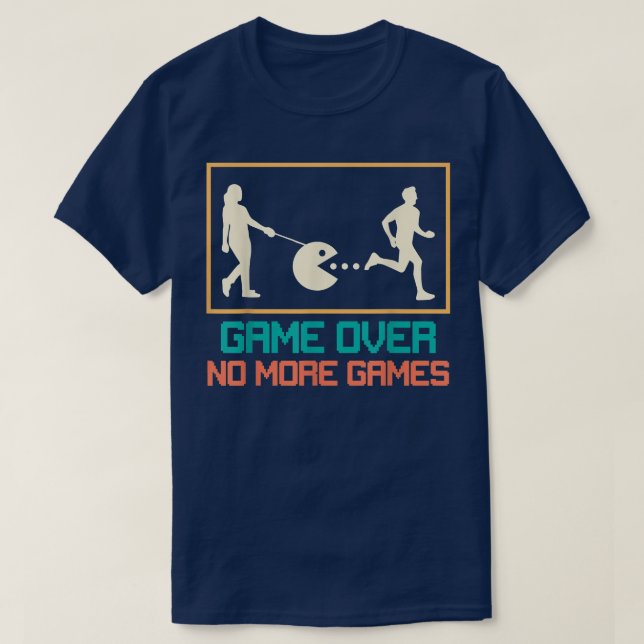 Game over  bröllop möhippa brudgum   t shirt (Design framsida)
