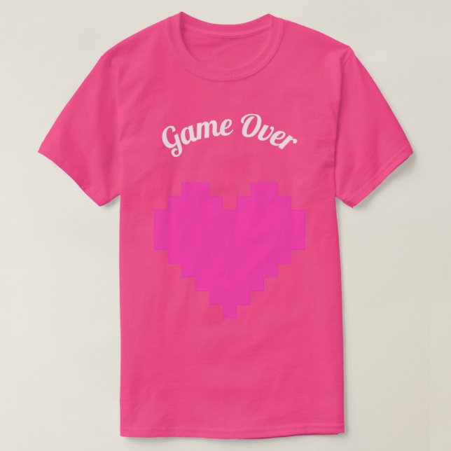 Game Over Bröllopsfest T Shirt (Design framsida)