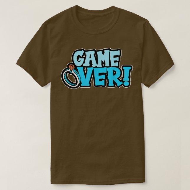Game Over Brudgumme  T Shirt (Design framsida)