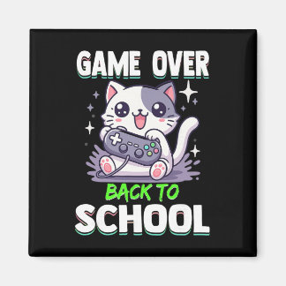 Game Over Ck Till Skolan Roligt Sött Katt Spelare Magnet