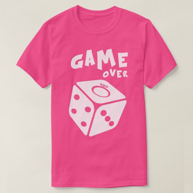 Game Over Design för Sängkantsfest fint Brudgum Gi T Shirt (Design framsida)
