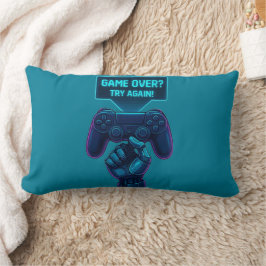 Game over? Försök igen! Futuristiska Gamer Pillow Lumbarkudde