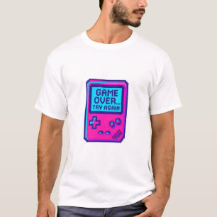 Game Over Försök Igen – Retro Pixel-spelare  T Shirt
