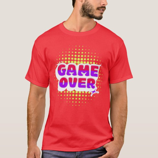 GAME ÖVER GAME LOVERSHIRT-vän T Shirt (Framsida)