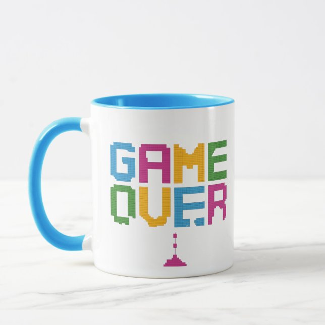 Game Over Gamer Mugg – Retro Pixel Spelande Kaffe  (Vänster)