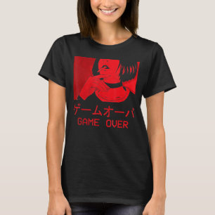 Game Over Girl Goth Soft Grunge Aesthetic Harajuk T Shirt