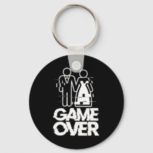 Game Over Glitch Brud Brudgum Roligt Bröllop  Nyckelring