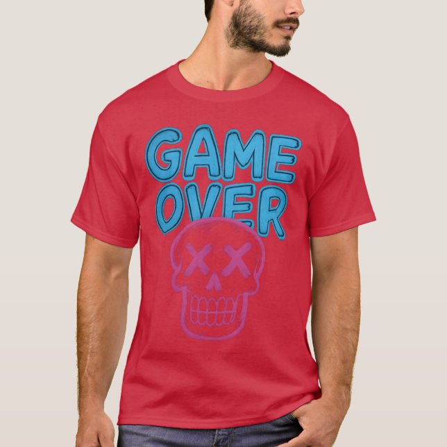 GAME ÖVER GLOW-pojken T Shirt (Framsida)