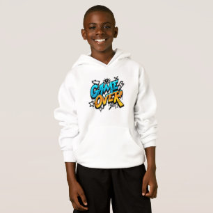 Game Over Graffiti Hoodie - Retro spelstil T Shirt
