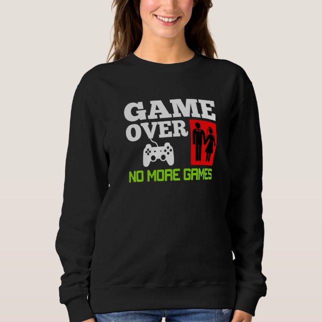 Game Over Inga Spel Bröllop SvärmoParty Premium T Shirt (Framsida)