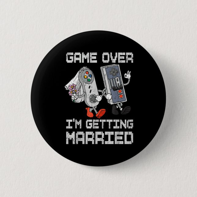 Game over jag gifter mig datormöhippa knapp (Framsida)