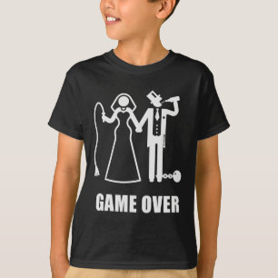 Game Over (jga Brud Och Brudgum Ny Pisköl W) T Shirt