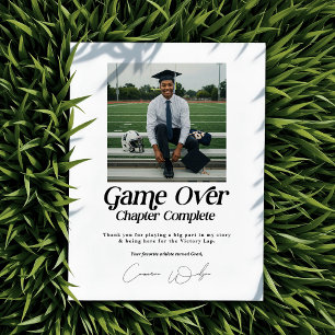 Game Over Kapitel Fullbordat Atlet Utexaminerad Tack Kort