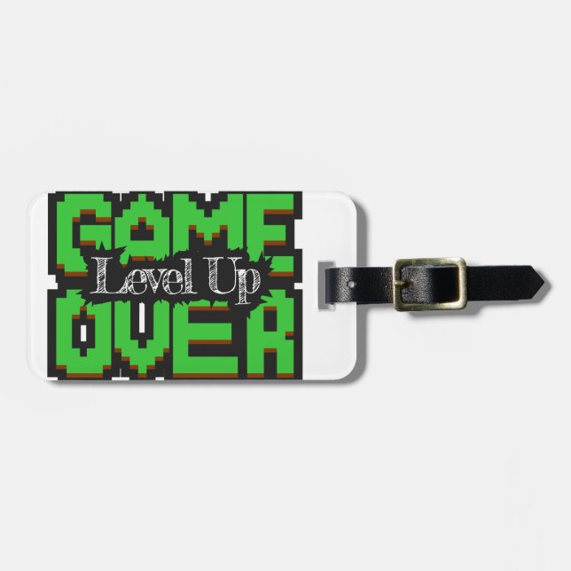 Game Over, Level Up: Pixelad Retro Spelvärld Bagagebricka (Horisontell Framsida)