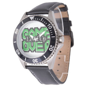 Game Over, Level Up: Pixelated Retro Game World Armbandsur