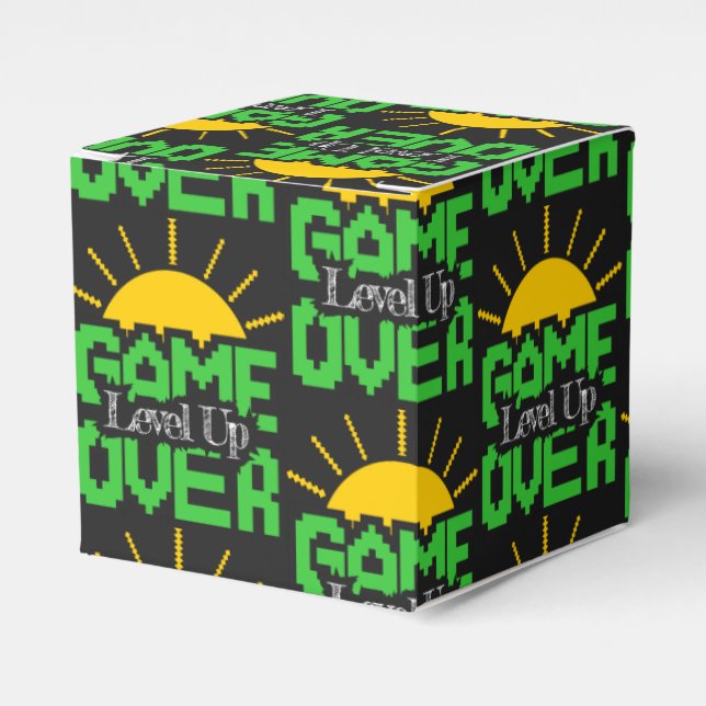 Game Over, Level Up: Retro Pixel Block Äventyr Presentaskar (Framsidan Sidan)