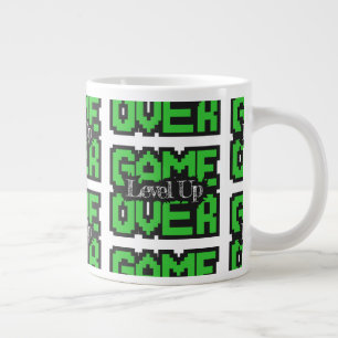 Game Over, Level Up: Retro Pixel Sandbox Äventyr Jumbo Mugg