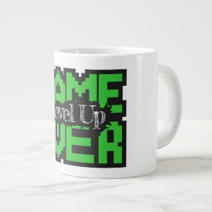 Game Over, Level Up: Retro Pixel Sandbox Äventyr Jumbo Mugg