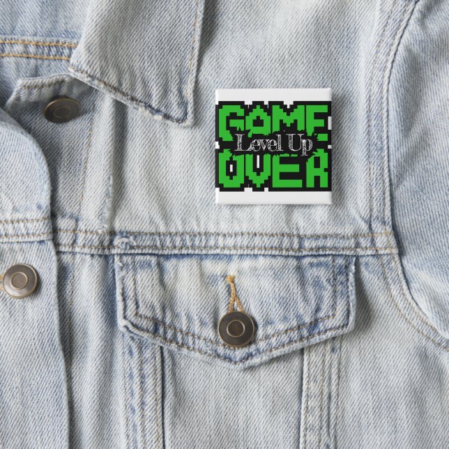 Game Over, Level Up: Retro Pixel Sandbox Äventyr Knapp (In Situ)