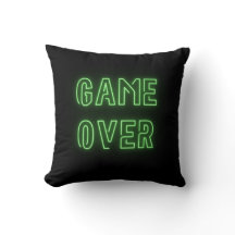 Game Over ljus neon grön ljus video spel