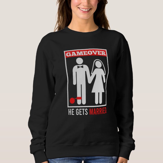 Game over  make man brudgum svensexa t shirt (Framsida)