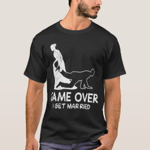 Game over möhippa brud och brudgum bröllop t shirt