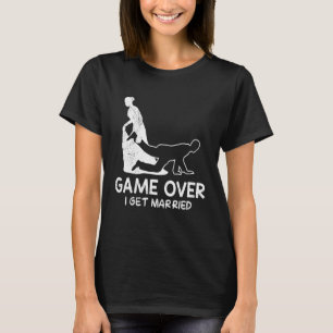 Game over möhippa brud och brudgum bröllop t shirt