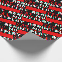 Game Over Play Again Gamer Wrapping Paper Presentpapper