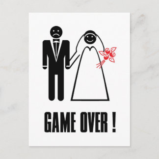 GAME OVER Postcard - tackkort Vykort