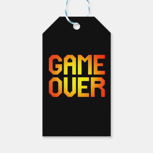 GAME OVER PRESENTETIKETT (Framsidan)
