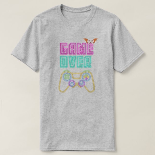 "Game Over" Retro Video Game T-Shirt (Design framsida)