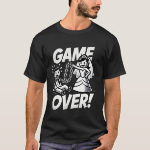 Game Over Rolig Brudgum T-Shirt för Svägerskor