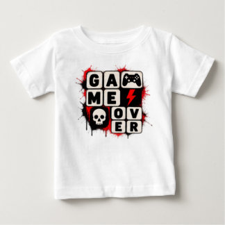 Game Over – Rolig Gaming Typografi T-Shirt