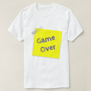 Game Over Roligt Gamer Grafik T Shirt
