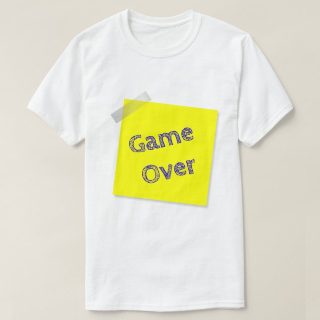 Game Over Roligt Gamer Grafik T Shirt (Design framsida)