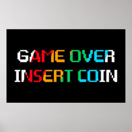 Game Over Sätt i Mynt Poster