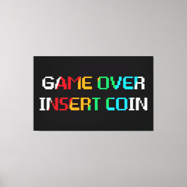 Game Over Sätt in slant Canvastryck