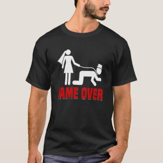 Game Over Sjungande Brud Brudgum Möhippa T Shirt