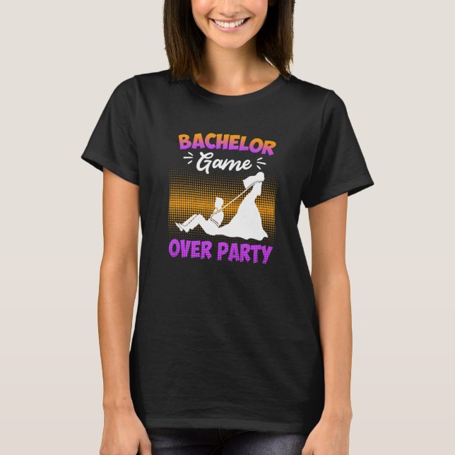 Game over  sjuuk gåva man bröllop t shirt (Framsida)