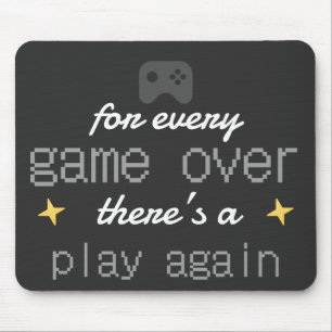 Game Over Spela Igen Citat för Spelare Musmatta