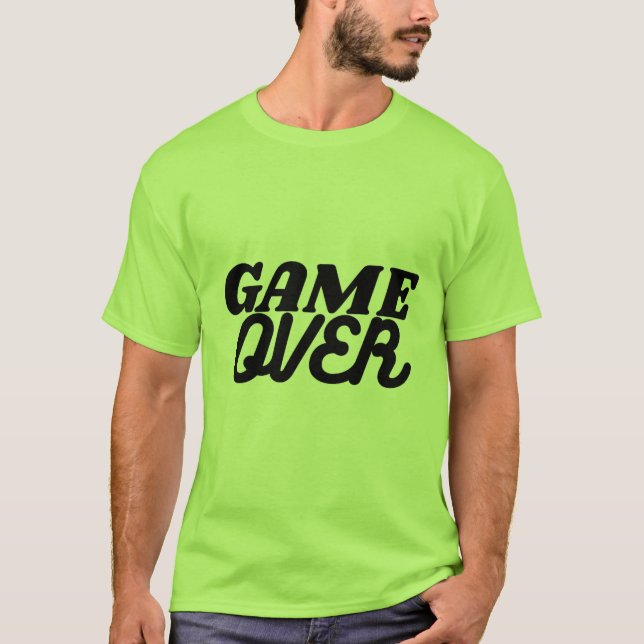 Game Over Speltypografi T-Shirt (Framsida)