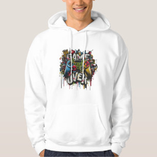 "Game Over" Streetwear Grafisk Hoodie