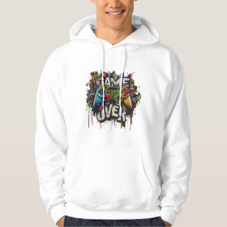 "Game Over" Streetwear Grafisk Hoodie