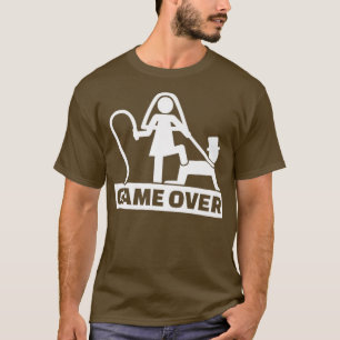 Game Over Svärmaskin rolig Brud Brudgum T Shirt