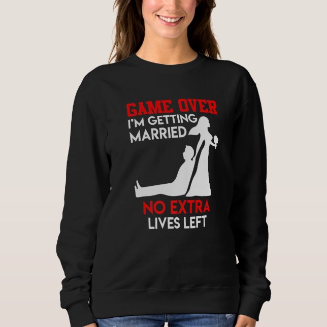 Game over  svensexa brudgum bröllop t shirt (Framsida)