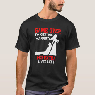 Game over  sventilt möhippa brudgum bröllop t shirt