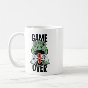 Game over T-Rex Dinosaur Video Gamers's Gift Kaffemugg