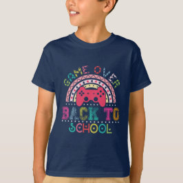 Game over. Tillbaka till skolan. Retro stil. T Shirt